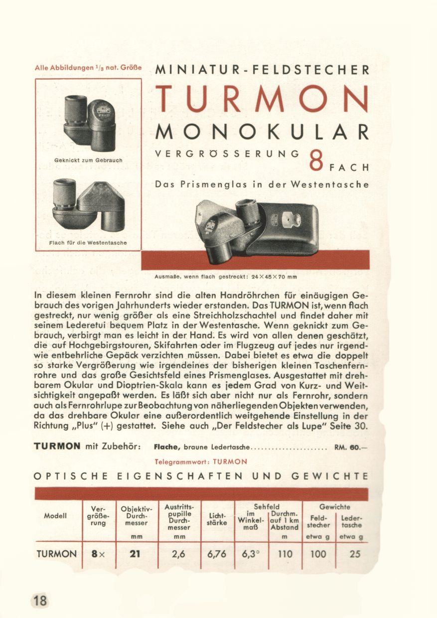Turmon-Prospekt 1931